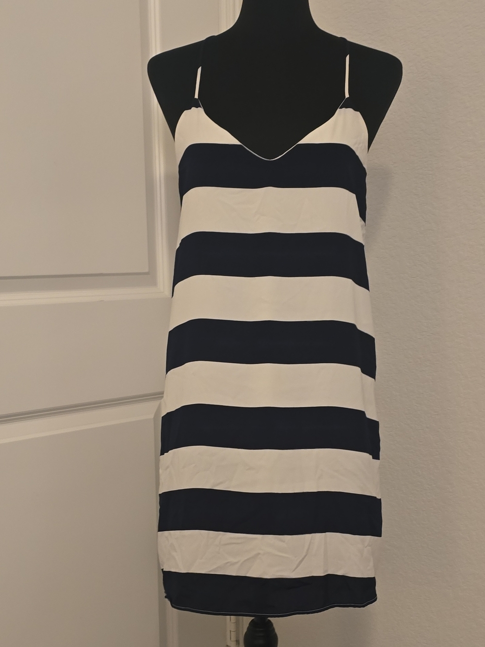 Style Rack Navy and White Striped Midi Dress